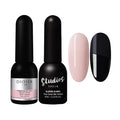 DIDIER LAB Premium Fiber Base and Top Coat Gel Nail Polish - Milky Pink Base Coat Nail Polish and Long Lasting No Wipe Top Coat Clear - LED UV Nails Polish Soak Off Gel Polish Kit 2pcs