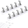 Etercycle Acrylic Nail Display Stand DIY Nail Crystal Holder Magnetic Practice Stands with Reusable Adhesive Putty Clay for False Nail Tip Manicure Tool (2 Sliver)