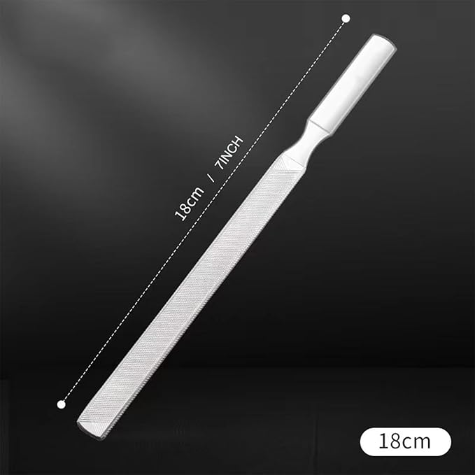Diamond Dust Nail File - Stainless Steel Nail Dresser Nail Buffering Files - 9 Inch (7inch- 180-4)