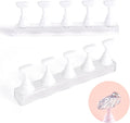 2 Sets Nail Stand for Press on Nails Art Display Practice Fake Nail Tips Holder for Painting Nails Stand Magnetic False Nail Practice Stand for Home DIY Nail Art And Nail Salon, White