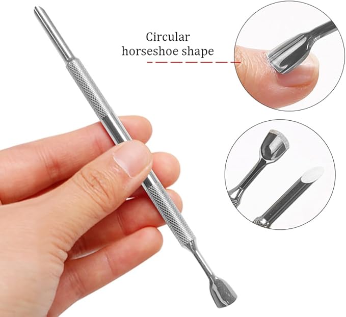 Nail Cuticle Pusher Self-Adhesive Sandpaper Manicure Kit Double Head Cuticle Pushers Nail Art Pre-polishing Sand Paper 240/100 Grit Sandpaper Sheets Nail Pusher Replace Sanding Paper Nail Care Tools