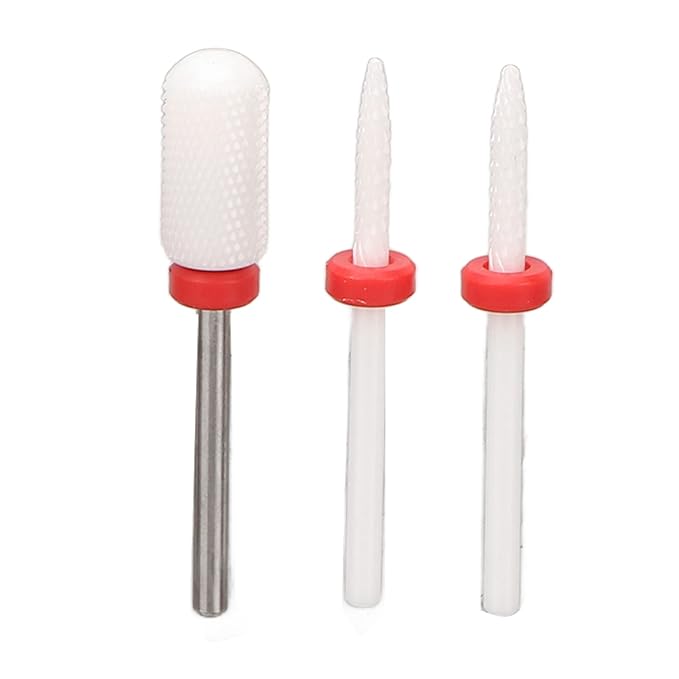 Nail Drill Bit Set Multi Roughness 10pcs Ceramic Nail Drill Bits with Storage Box for Home Use