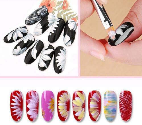 8 Pcs Premium Nail Brush Pens with Wooden Handle – UV Gel Art Gradient & Flower Design Tools for Professional Manicure, Perfect Valentine’s Gift (Purple Wood)