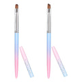 2pcs Nail Polish Clean up Brush, Nail Pen Painting Tools Nail Remover Brush for Nail Art Design & Polish Mistake Cleaning