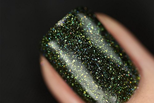 ILNP Ski Lodge - Deep Mossy Green Holographic Nail Polish
