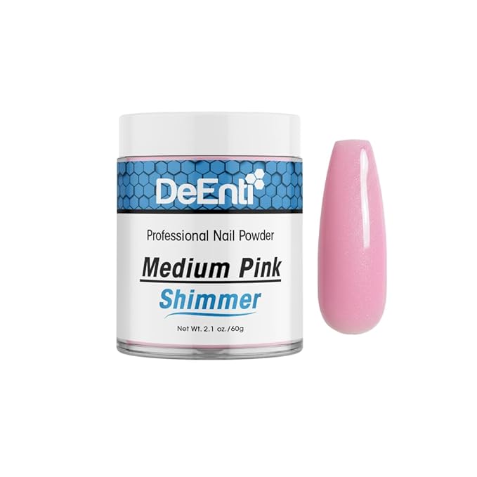 Acrylic Nail Shimmer Powder - 2oz Medium Pink|Professional Grade, Bubble-Free Acrylic Powder for Nails | Long-Lasting, Chip-Resistant Nail Acrylic Powder for Carving, Extensions & Fake Nails