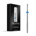 MelodySusie 1.8mm Inverted Tapered R Cut Nail Drill Bit, Professional Safety Carbide Under Nail Cleaner for Cuticle Dead Skin Nail Prepare, Two Way Rotate, Manicure Nail Salon Supply, M, Silver