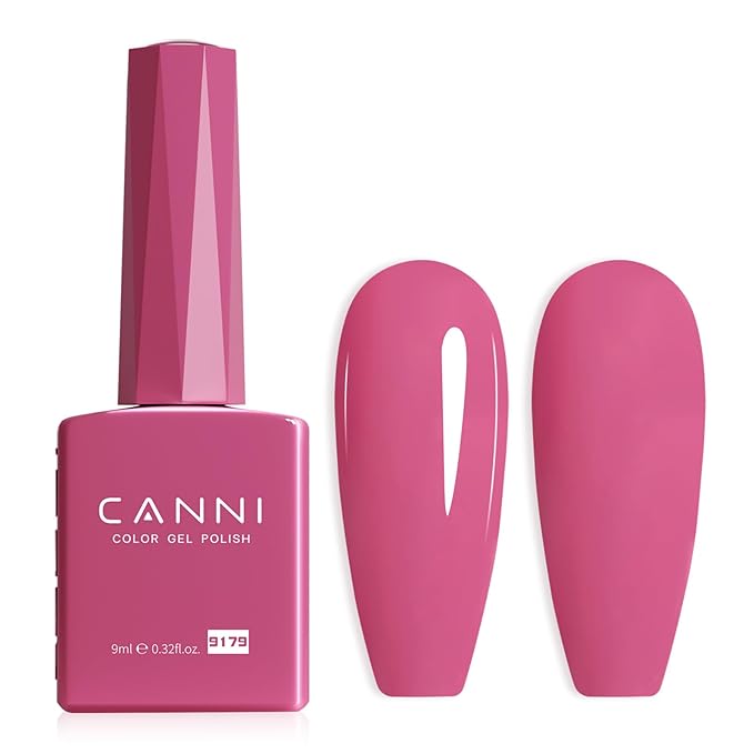 CANNI Pastel Red Gel Nail Polish, 1Pcs Rose Mauve Red Gel Polish Deep Color Soak Off U V Nail Manicure Salon DIY at Home
