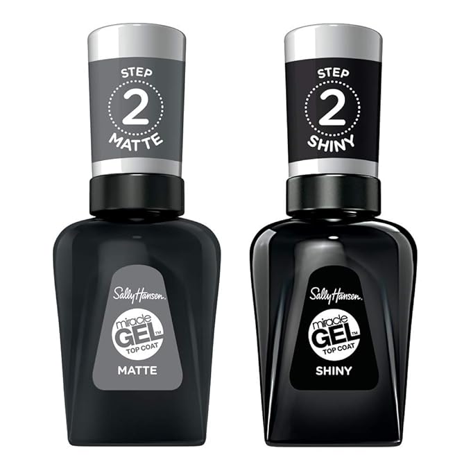 Sally Hansen Miracle Gel Shiny Top Coat and Matte Top Coat Duo Pack (Packaging May Vary)