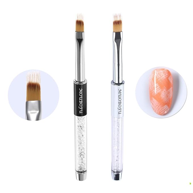Nail Art Brushes,Nail Brushes for Nail Art,Rhinestone Handle Professional Gradient Manicure Tools Pens Drawing Painting Diy Home Salon