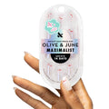Olive & June Maximalist Instant Mani Press-On Nails (Glue) | 42 Fake Nails, 21 Sizes | Non-Toxic, Long-Lasting Big, Bold Gorgeous Realistic Look | Medium, Oval | Cherry Floral Chrome French