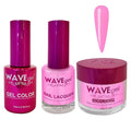 WAVEGEL Soak-Off Gel, Nail Lacquer & Acrylic/Dip Powder Matching Set - Princess Collection - #81 Blush Lipstick