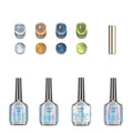 Cat Eye Gel Nail Polish Set with Magnetic Powder, 4 x 15ml Bottles, UV/LED Cured, Long-Lasting 4 Weeks, Stunning Magnetic Effects, DIY Manicure Kit, 06