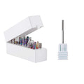 Makartt Nail Drill Bits Holder Dustproof Stand Displayer Organizer Bundle With 3XF Nature Nail Buffer Bit