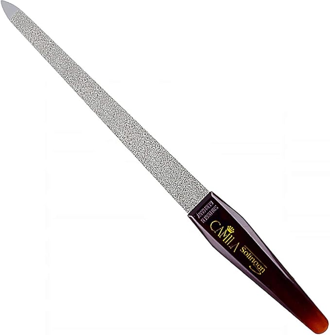 CS18 Sapphire Metal Nail File for Natural Nails Fingernail and Toenail Care, 7" Double Sided Coarse and Fine for Manicure and Pedicure