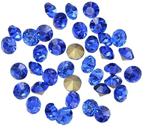 1440pcs Rhinestones Round Point Back Crystal Gem Glass Diamante Rhinestones Nail Art Decoration Jewelry Finding Beads Craft Gems (RoyalBlue, 3mm)