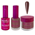 WAVEGEL Soak-Off Gel, Nail Lacquer & Acrylic/Dip Powder Matching Set - Princess Collection - #41 Espresso Dress