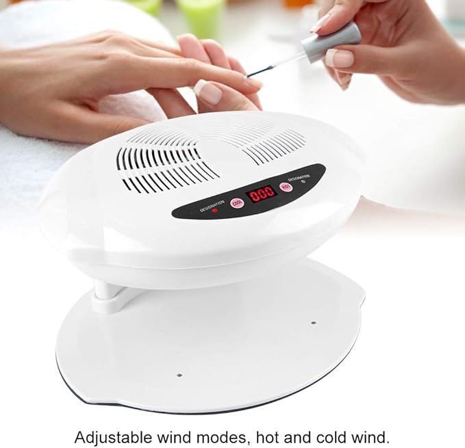 Nail Dryer, hot and Cold air Sensor, Manicure Tool for Fan for Drying Nail Polish for Living Room and Home (White)