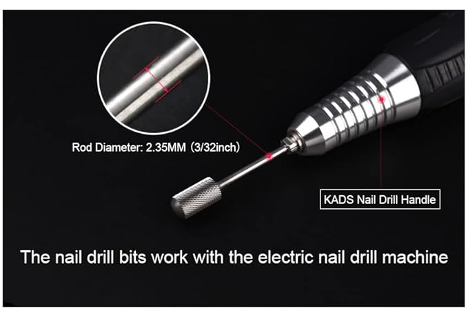 3 pcs Round Head Alloy Nail Drill Bits Manicure Drilling with 1 pcs Nail Drill Bit Storage Box For Electric Nail Drill Manicure Machine Nail Gel Polish Removal Nail Accessories Tool (Set)