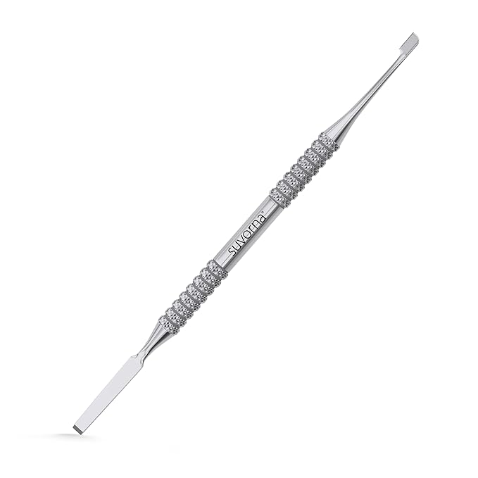 Suvorna 2-in-1 Cuticle Pusher Tool and Cuticle Knife or Cuticle Cutter Empujador De Cuticula Profesional | Mini Cuticle Pusher, Metal Cuticle Pusher Stainless | Nail Cuticle Pusher Nail Design Tools