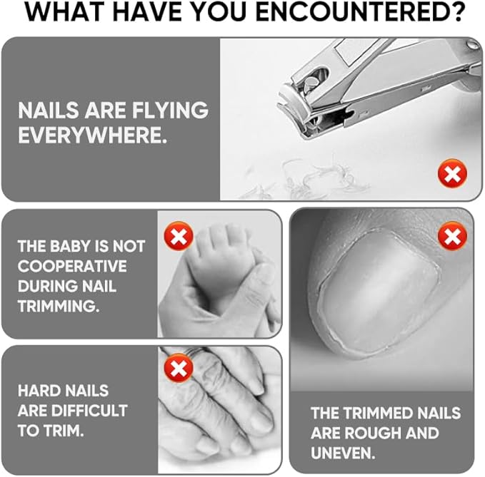 Electric Automatic Nail Clipper & Grinder: Rechargeable Fingernail Trimmer with LED Light - 3-Speed Quiet Nail Care Tool for Adults, Seniors & Babies (1 pcs)