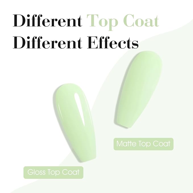 CANNI Mint Green Gel Nail Polish, 1Pcs Pastel Light Green Gel Polish Lime Sage Color Soak Off U V Nail Manicure Salon DIY at Home