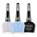 MASGLO Gel Evolution – Set of 3 Nail Polishes No UV/LED Lamp Needed, Fast-Drying, 12-Day Wear, 14-Free Formula, High-Gloss Finish, vegan (0.5 oz Each)