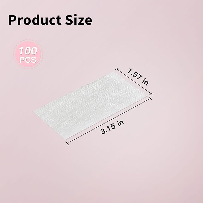 100PCS Fiberglass Nail Wrap Extension Kit Nails Repair Natural Silk Paper Towels Fiber Wraps for Broken Nail Fix Extender DIY Nail Art Accessories for Home Use
