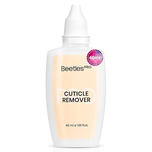 Beetles Pro Cuticle Remover - 40ml Each, Fast Drying Cuticle Remover Softener Liquid Gently Removes Dead Skin & Overgrown Cuticles for Nail Technicians, Professional Salon Manicure