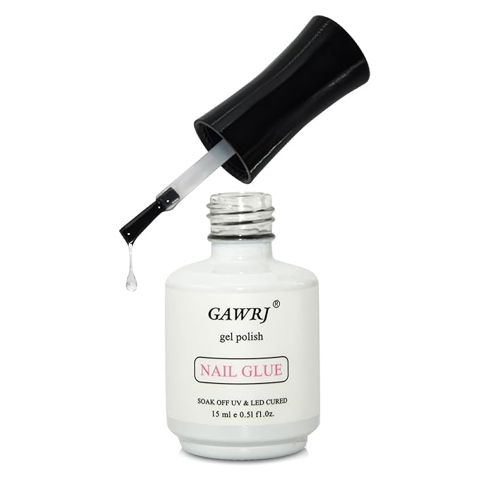 UV LED Cured Nail Glue - 15ml Professional Nail Extension Adhesive for Long-Lasting Manicures, Fast Curing with LED Lamp, Salon-Quality Nail Repair & Enhancement (1 Pack)