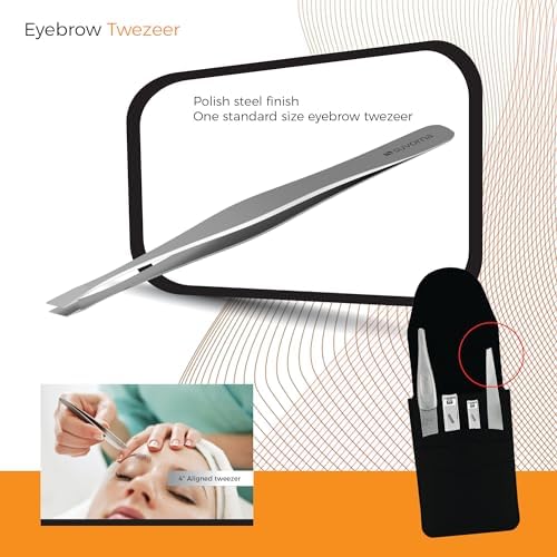 Suvorna Nail Clipper Set with Fingernail Cleaner for Under Nails, Large Nail Clippers for Thick Nails, Small Nail Cutters, Tweezers for Women Facial Hair, Fingernail Clipper Manicure Set for Women