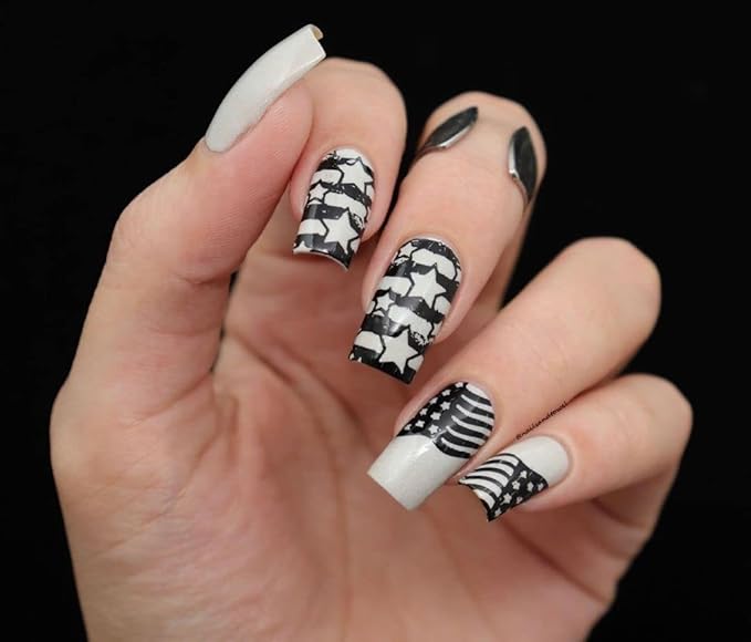 Whats Up Nails - B066 Slice of Americana Stamping Plate for Nail Art Design