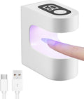 Mini UV Light for Gel Nails, Rechargeable Nail Lamp with 2 Timers & LCD Display, Portable UV Nail Dryer Cordless Gel Nail Lamp for Home DIY Manicure Art
