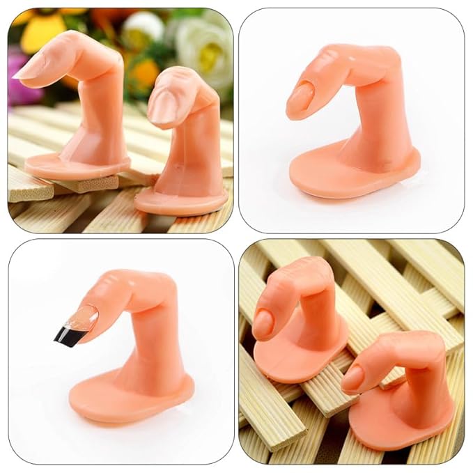 20pcs Practice Nail Art Fake Fingers Simulation Fingers for Nail Hand Easy to Carry