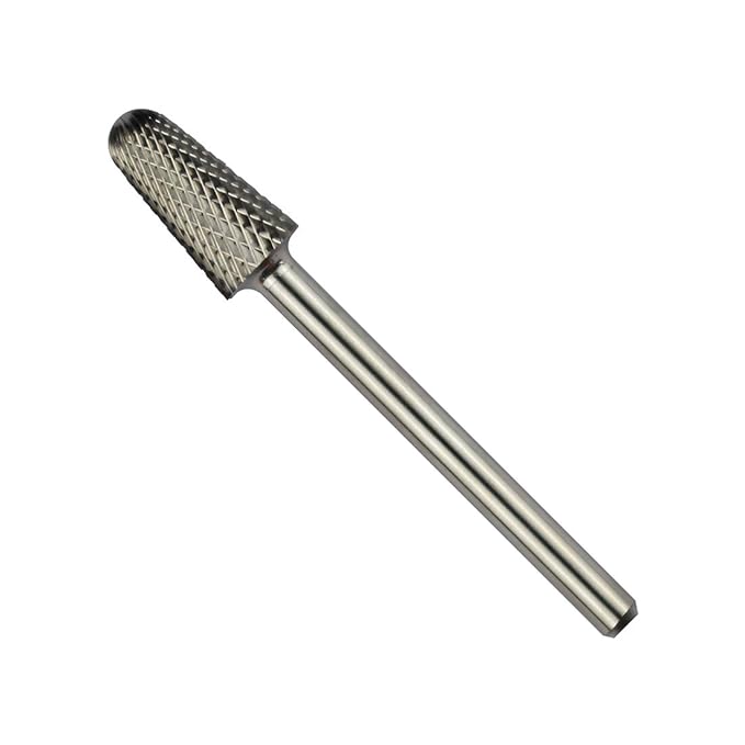 Safety Bit, Nail Drill for Electric Manicure Drill Machine, Fast Remove Nail Gels, Acrylic Gels and Nail Colors (Middle -M, Silver)