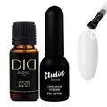 DIDIER LAB - Bond Primer and Fiber Gel Base Coat Strong - Transparent Gel Base Coat Nail Polish - Acid Free Nail Primer - LED UV Polish Set with Nail Strengthener Base