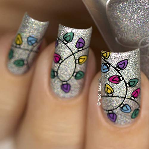 Whats Up Nails - Christmas New Year Winter Nail Stamping Plates (B034, B035) for Nail Art Design