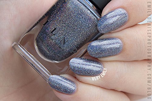 ILNP Maiden Lane - Charcoal Grey Ultra Holographic Nail Polish