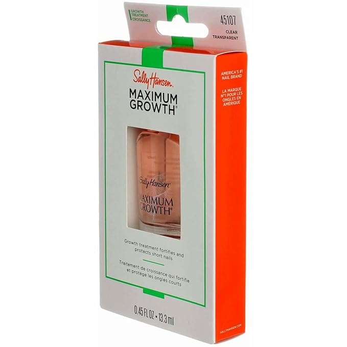Sally Hansen Maximum Growth Treatment Clear 0.45 Ounce (13.3ml) (Pack of 3)