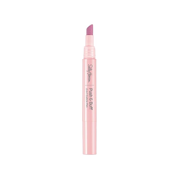 Sally Hansen Push & Buff 2-in-1 Cuticle Care Treatment Pen | Exfoliates, Polishes and Smooths Cuticles | Textured Tip for Instant Results | Easy, Mess-Free Nail Care on the Go