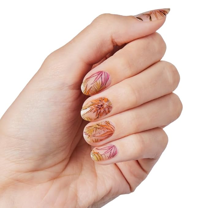 Color Street 'Lost In Paradise' Clear Overlay Design (FDL109) - Nail Polish Strips Retro Resort 2024