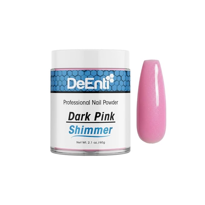 Acrylic Nail Shimmer Powder - 2oz Dark Pink|Professional Grade, Bubble-Free Acrylic Powder for Nails | Long-Lasting, Chip-Resistant Nail Acrylic Powder for Carving, Extensions & Fake Nails