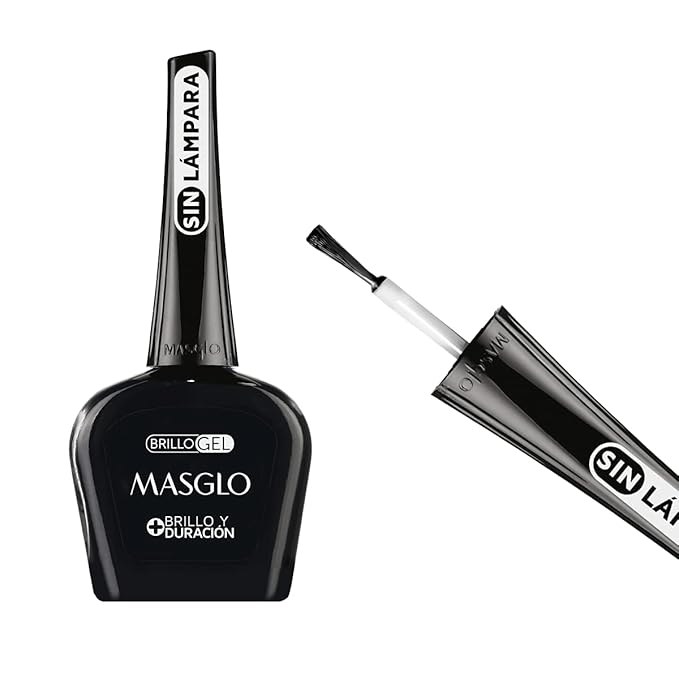 MASGLO Tradicional – Nail Polish Top Coat Gel Effect, Up to 7 Days of Wear, High-Coverage & Glossy Finish – (0.5 oz)