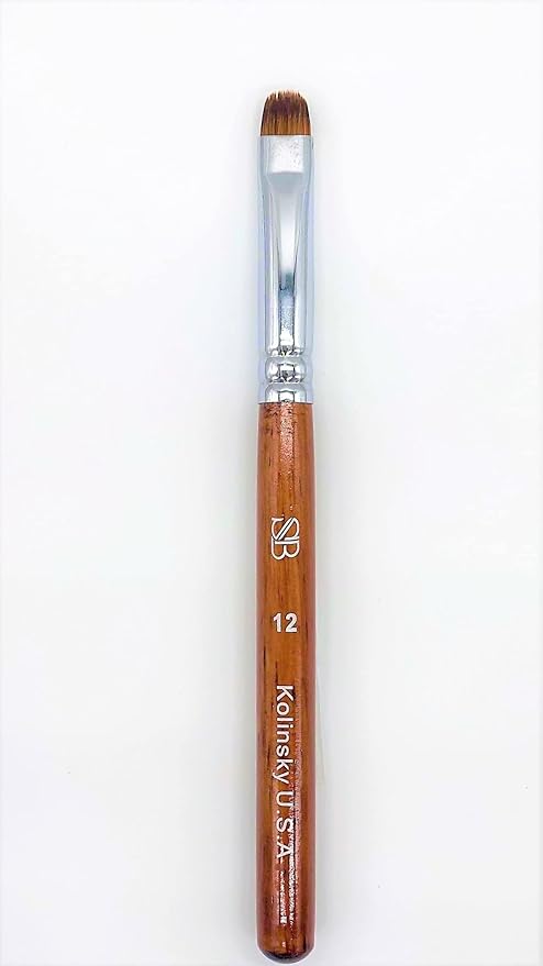 Premium Kolinsky French Brush (Size 12, Wood Handle)