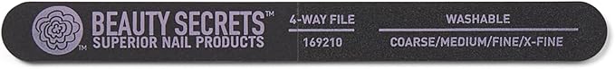 Beauty Secrets Black 4Way Nail File