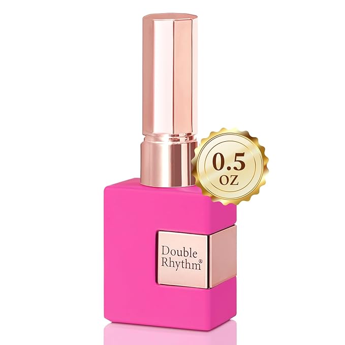 Double Rhythm 0.5 Oz Gel Nail Polish Neutral Natural Same Color Same Bottle Translucent Light Milky Pastel 15ML Manicure French Design Art DIY at Home (Bright Pink-A1573)