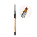 KADS Acrylic Brush Nail Art Brush Rhinestone Powder Brush Acrylic Clear Handle Nail Art Design Paint Pen Manicure Tool for Nails Sculpting (Orange)