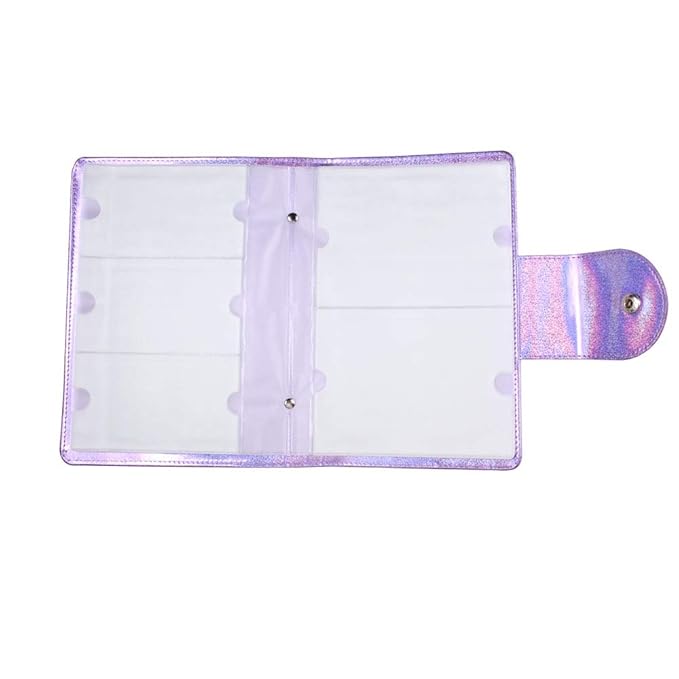 50 Slots Image Stamper Plate Collection Nail Art Stamp Plate Stamping Plates Cases Stamp Nail Template Organzier for 6.0x12.0cm and 9.5X14.5CM Nail Art Plates (Purple)
