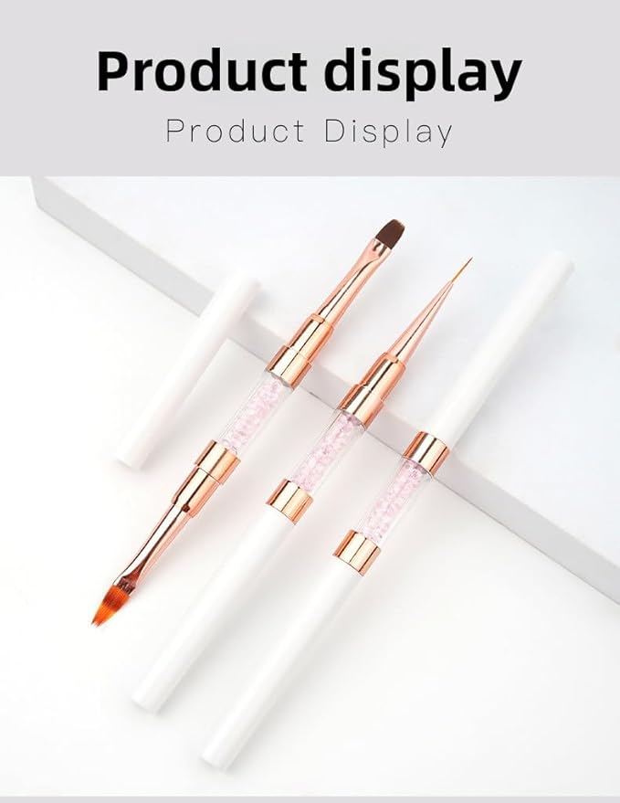 6pcs Double-Ended Nail Art Brushes Set - Professional Nail Design Tools for Acrylic & Gel Nails Gel Polish Art Nail Nail Dotting Brush Pen nail liner brush nail stamping kit