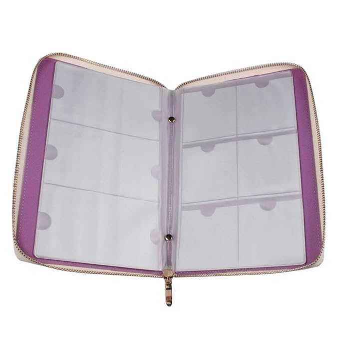 72 Slots Holographic Nail Plates Holder Case Stamping Templates Organizer Square & Round Printing Molds Collection Manicure Tool Accessorie (Silver)